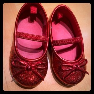Red sparkly shoes